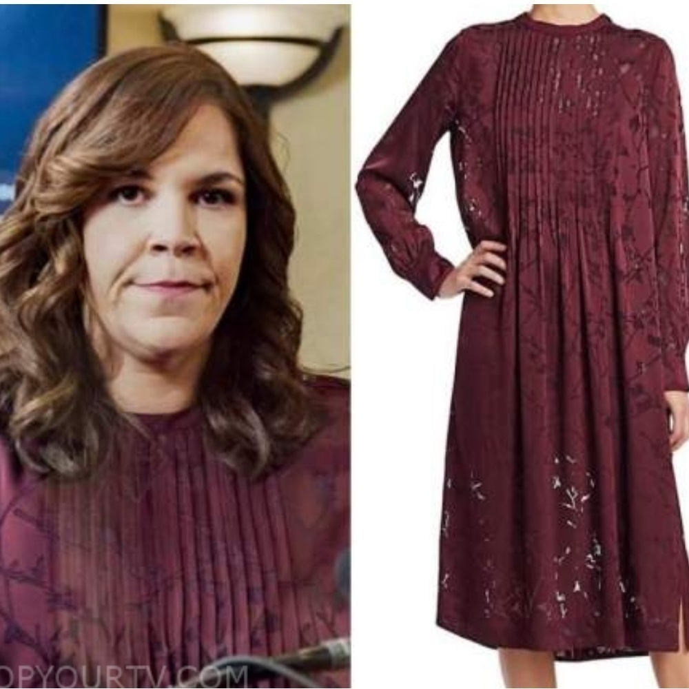 - Rag & Bone Rubie Mid length Popover dress in black cherry- size S - - Picture 4 of 11